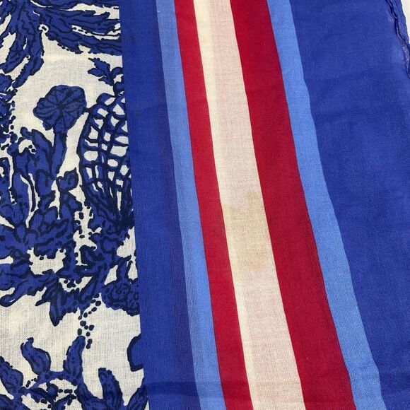 Lilly Pulitzer Womens Sarong Scarf Preppy Coastal Print OS Cover Up Wrap FLAW - Picture 10 of 10